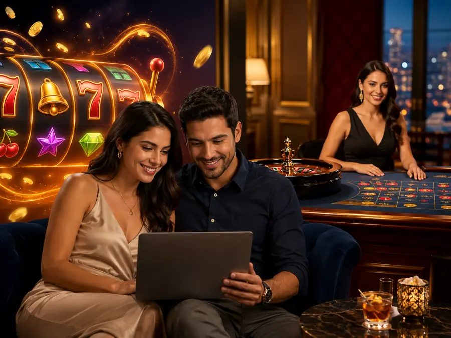 Usuarios peruanos explorando tragamonedas y juegos de casino online