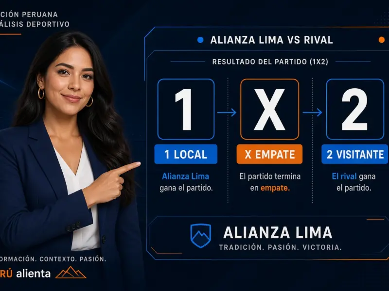 Diferencia visual entre la posición 1X2 y el nivel de cuota en un partido de Alianza Lima