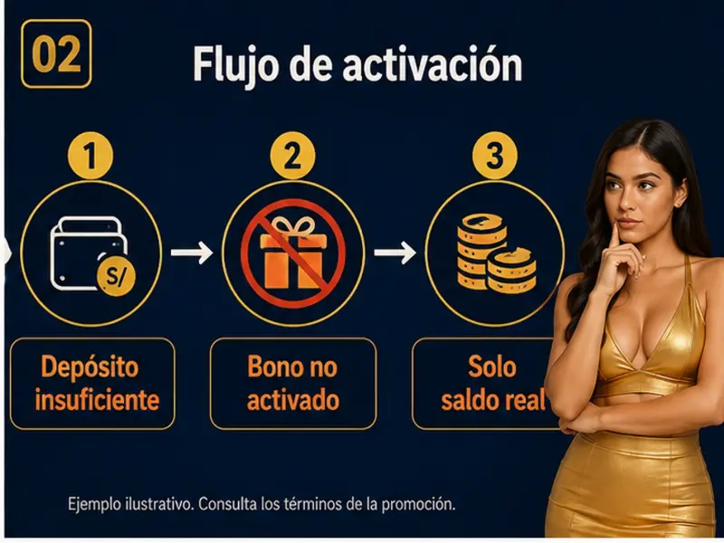 Flujo de activación fallida por depósito insuficiente