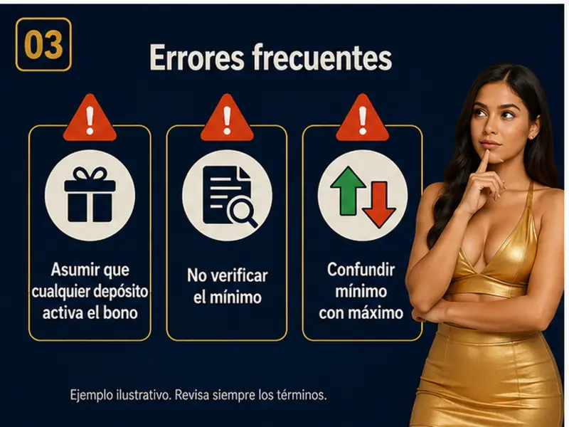 Errores comunes al depositar por debajo del mínimo