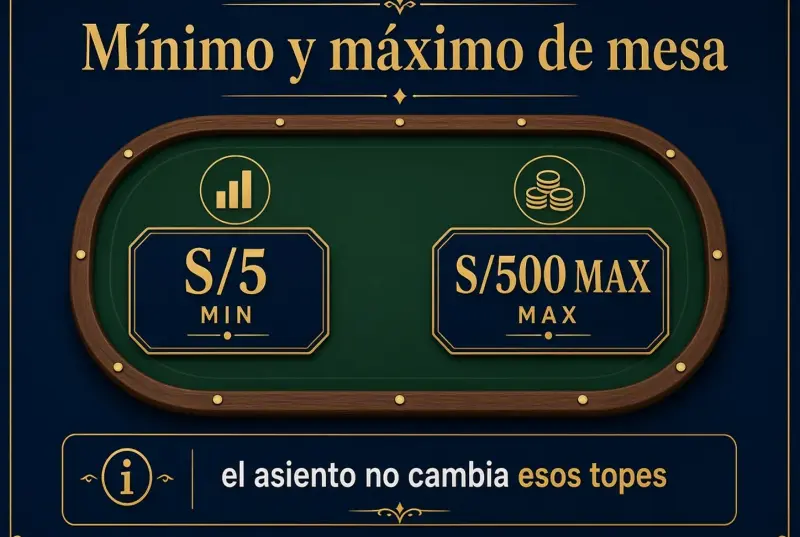 Placas de mínimo S/5 y máximo S/500 en un tapete genérico