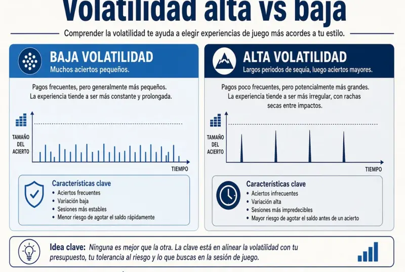 Comparación de aciertos frecuentes y pequeños frente a sequías y premios más grandes