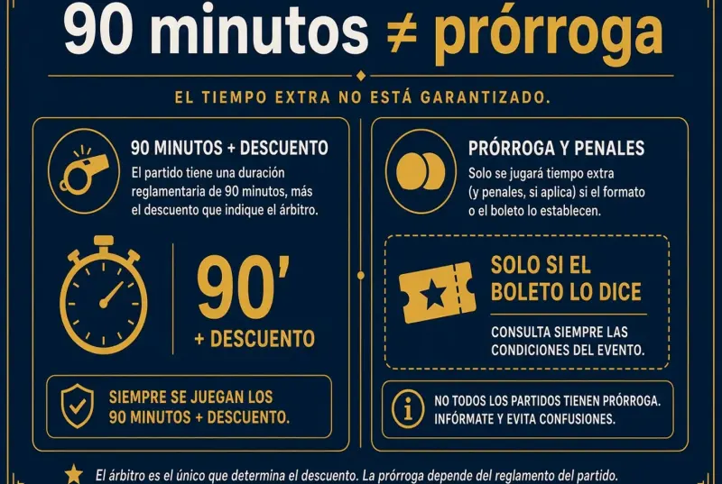 Comparación entre el corte de 90 minutos más descuento y la prórroga solo si el boleto lo indica