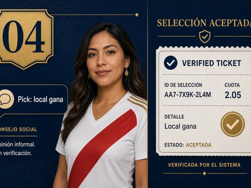 Escena educativa que distingue un pick publicado en redes de una selección aceptada en el historial