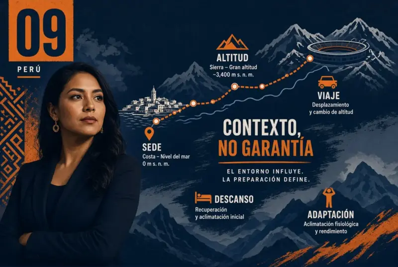 Checklist de altura viaje sede descanso y adaptación antes de un partido de Liga 1