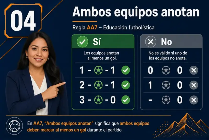 Ejemplos de marcadores para Ambos equipos marcan Sí y No en Liga 1