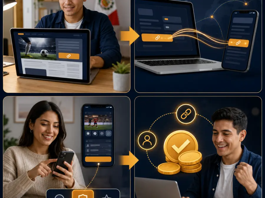 Usuario en Perú consultando información antes de acceder a una plataforma externa