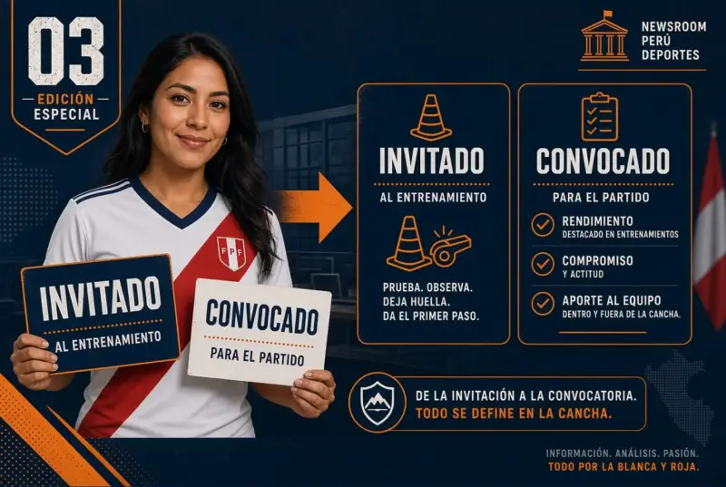 Mujer peruana explicando la diferencia entre jugador invitado y convocado en la Selección Peruana