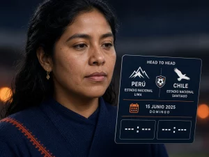 Mujer peruana comparando enfrentamientos directos de Alianza Lima con fecha, sede y marcador