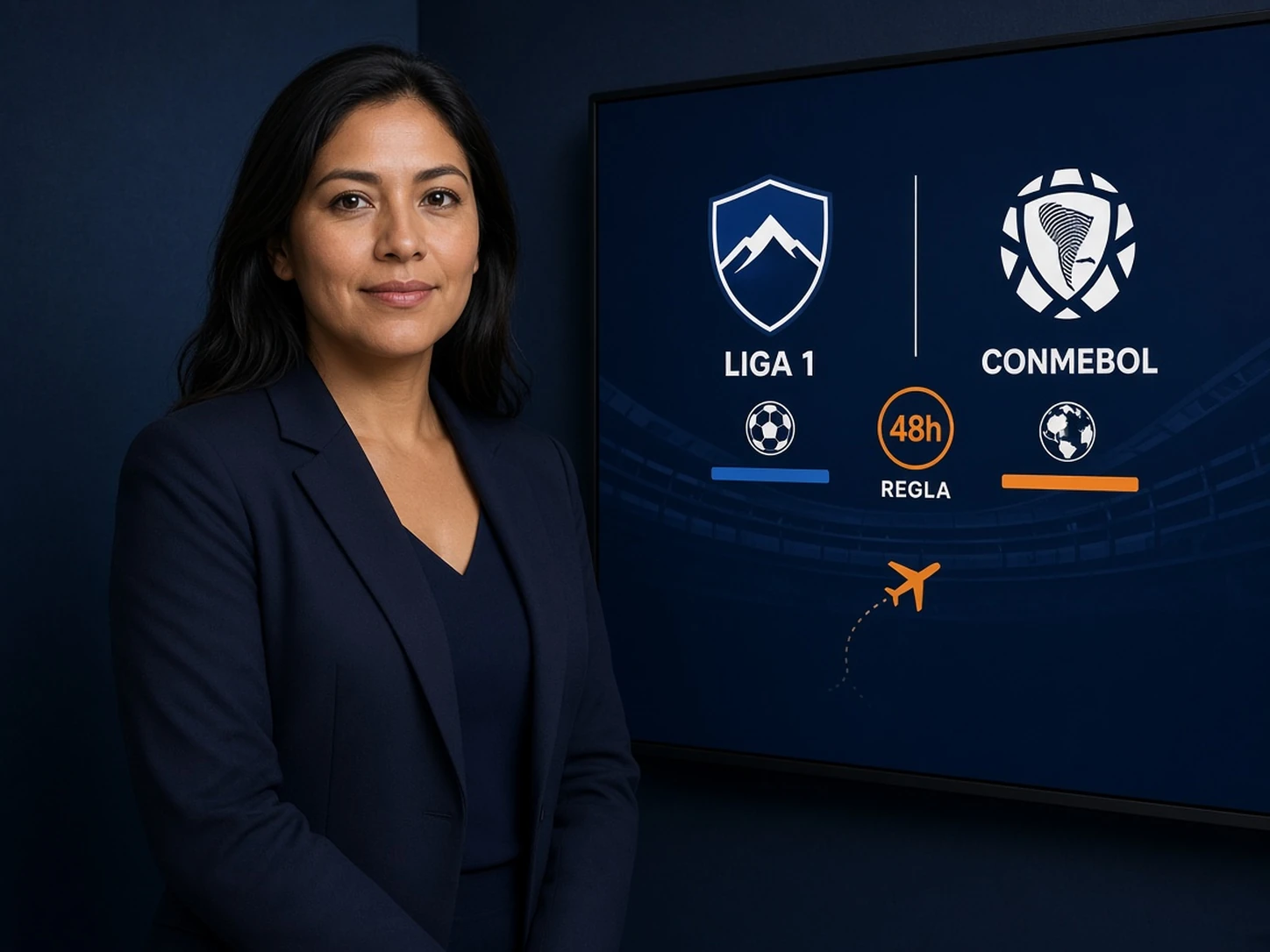 Mujer peruana comparando en una pantalla el calendario de Liga 1 y compromisos internacionales de Alianza Lima