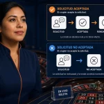 Mujer peruana comparando una ronda anulada con una apuesta no aceptada