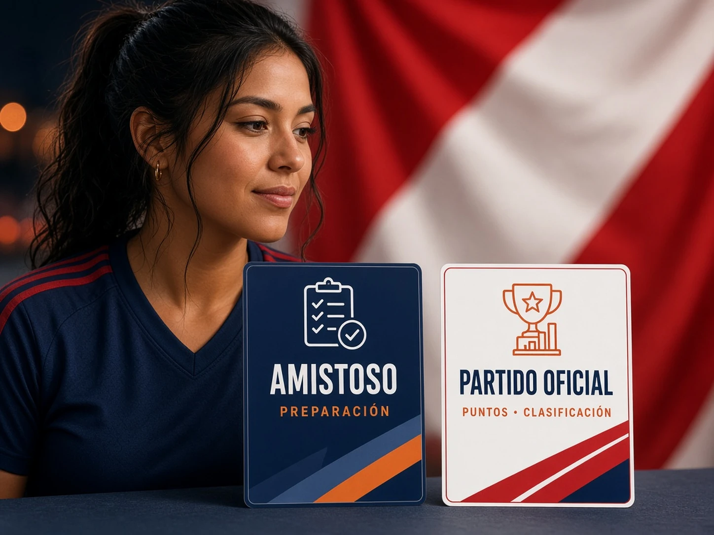 Mujer peruana comparando un amistoso de Perú con un partido oficial